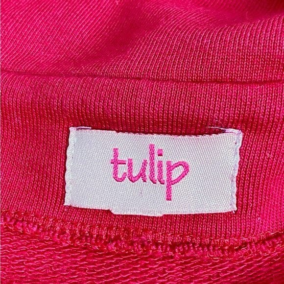 Tulip Red Toggle Lagenlook Collard Duster Jacket Women’s Size M - Picture 8 of 13